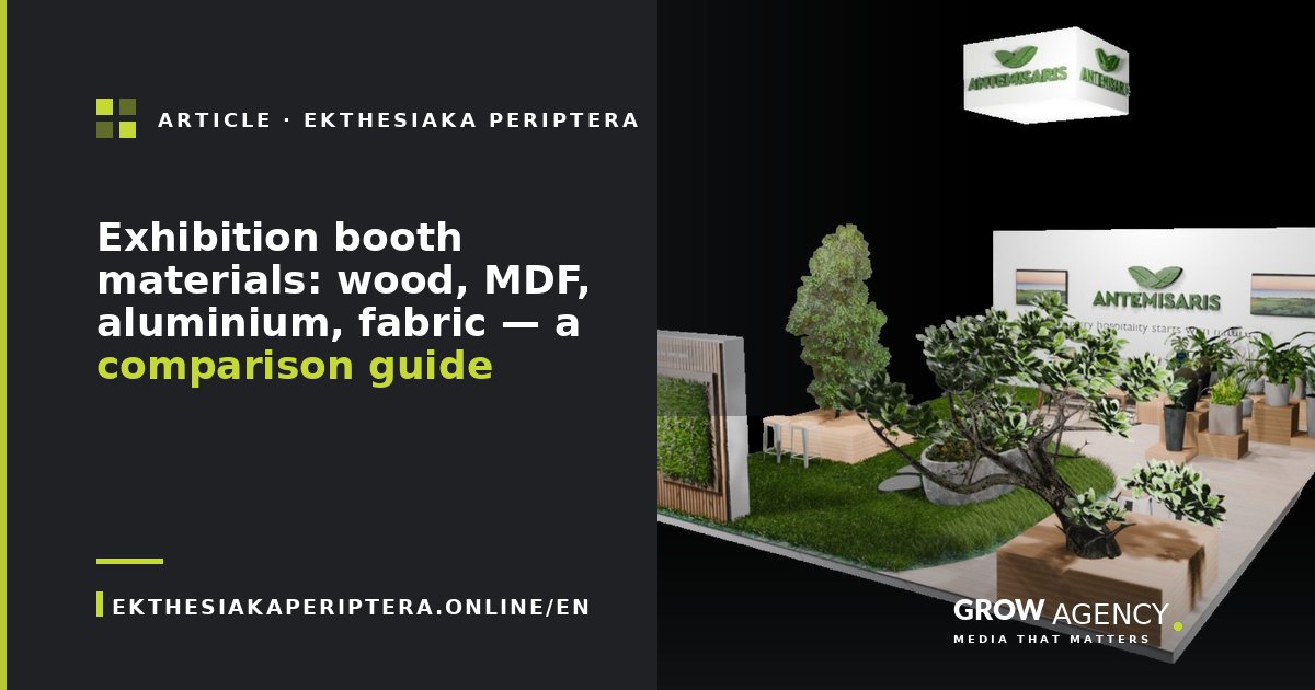 Exhibition booth materials: wood, MDF, aluminium, fabric — a comparison guide